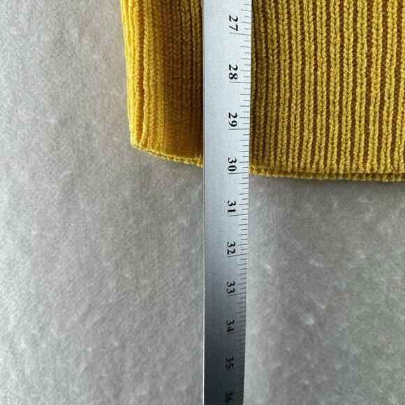 Ann Wi Sweater Size S Rayon Blend Tunic Crewneck Long Sleeve Pullover Yellow - Picture 10 of 10